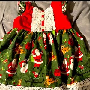RICRAC AND RUFFLES SANTA DRESS
